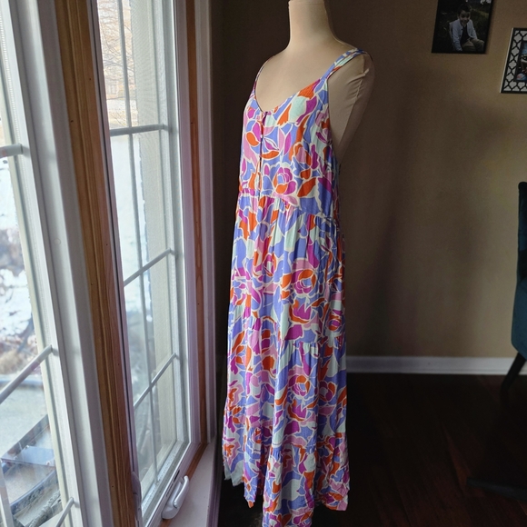 FRNCH Dresses & Skirts - FRNCH Amande Colorful Floral Tiered Maxi Dress Size S 